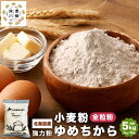 【ふるさと納税】北海道産 ゆめちから 強力粉 【全粒粉】 合計 5kg 1kg×5袋 国産 小麦粉 強力粉 強力小麦粉 パン パン作り 冷凍パン生地 製パン材料...