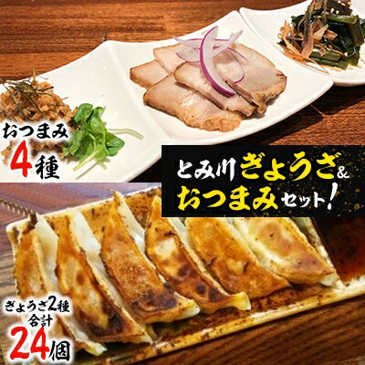 【ふるさと納税】とみ川ぎょうざ&おつまみセット!【配送不可地域:離島】【1262697】
