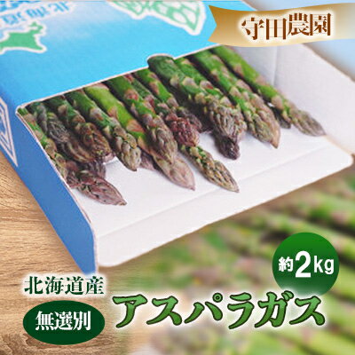 【ふるさと納税】【2025年発送】北海道富良野産 アスパラガス 無選別 約2kg【配送不可地域：離島】【1278108】