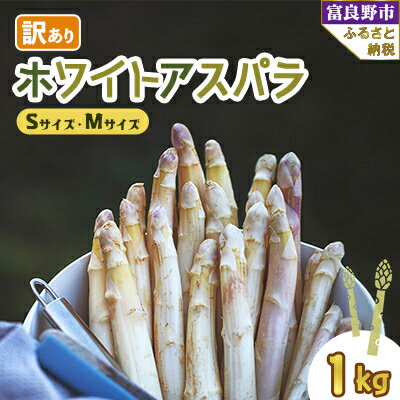 2位! 口コミ数「2件」評価「1.5」【先行予約】北海道富良野産　訳あり ホワイトアスパラ 1kg SサイズからMサイズ【配送不可地域：離島】【1380123】