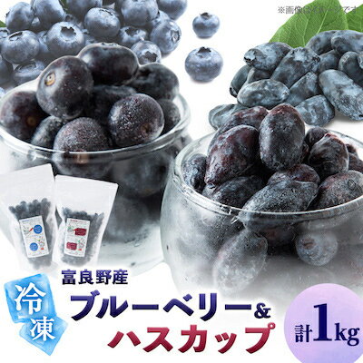 【ふるさと納税】2025年富良野産 冷凍ブルーベリー&ハスカップ 各500g【配送不可地域：離島】【1437487】のサムネイル