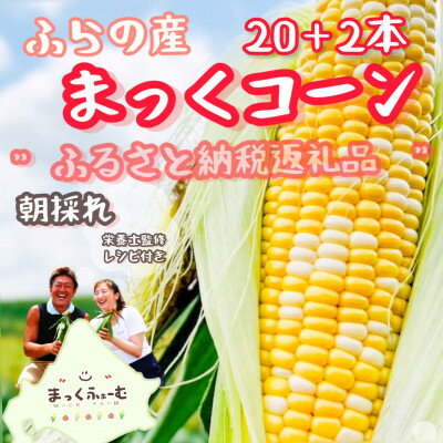 【ふるさと納税】【先行予約】【2026年8月より発送】富良野産 まっくコーン(スイートコーン)20本+2本付き!【配送不可地域:離島】【1458330】
