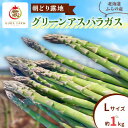 【ふるさと納税】北海道ふらの産　朝どり露地グリーンアスパラガス(Lサイズ 約1kg)〈藏ファーム〉【配送不可地域：離島】【1502829】