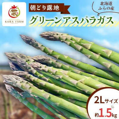 【ふるさと納税】北海道ふらの産　朝どり露地グリーンアスパラガス(2Lサイズ 約1.5kg)〈藏ファーム〉【..