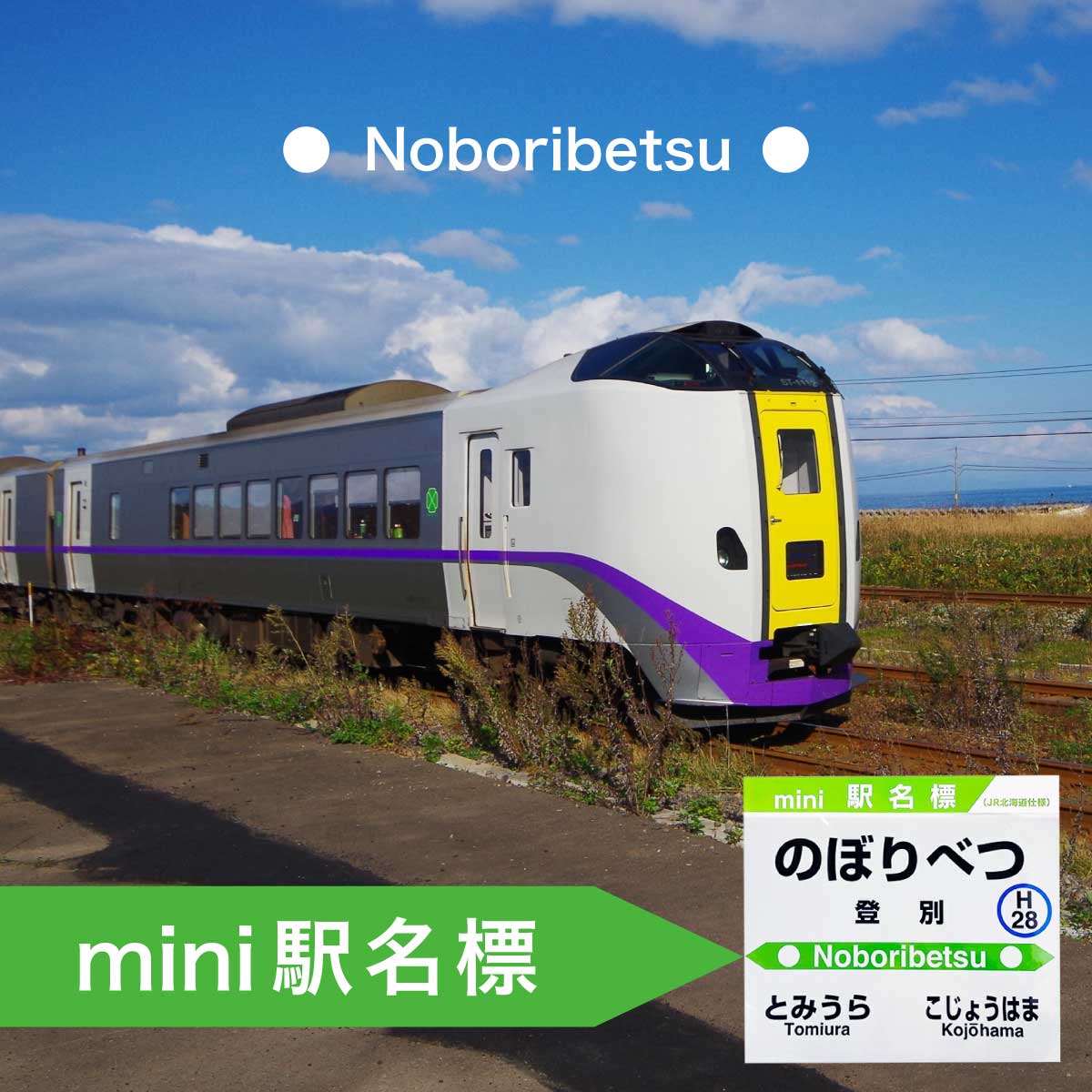 【ふるさと納税】◆登別駅◆mini駅名標　【雑貨・日用品・駅名標グッズ・鉄道ファン・鉄道好き・鉄道オタク・鉄ヲタ・収集鉄・駅鉄・室蘭本線・北海道旅客鉄道・JR北海道・てっちゃん】