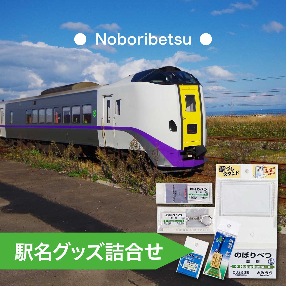 【ふるさと納税】◆登別駅◆駅名グッズ詰合せ　【キーホルダー・マグネット・ピン・雑貨・日用品・駅名標グッズ・鉄道ファン・鉄道好き・鉄道オタク・鉄ヲタ・収集鉄・駅鉄・室蘭本線・北海道旅客鉄道・JR北海道・てっちゃん】