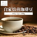 【ふるさと納税】自家焙煎 コーヒー豆 100g×5個セット 500g 選べる組み合わせ COFFEE 珈琲 独自焙煎 カフェ 喫茶 ジャズ喫茶 深煎り 中深煎り...