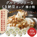 グルテンフリーなくま納豆 極小粒 40g×16個 【北海道産大豆100% お取り寄せ ご飯のお供 グルテンフリー醤油 たれ付き カップ入り 道南平塚食品】