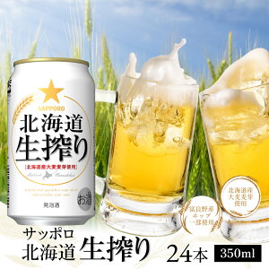 【ふるさと納税】北海道生搾り350ml×24本 サッポロビール サッポロ 生絞り 350ml 24本 ビール 生ビール 北海道 ふるさと納税 恵庭市 恵庭 【300047】