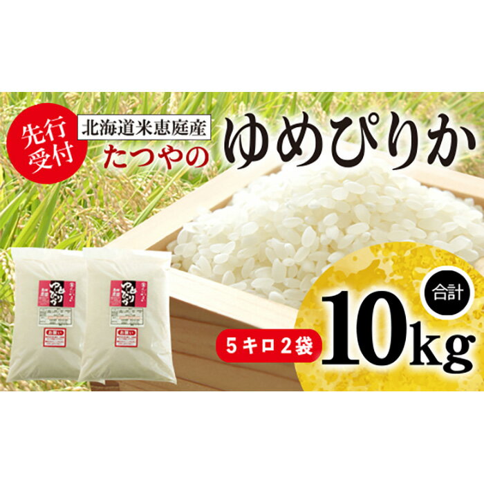 【ふるさと納税】(2022年11月上旬頃発送開始)【新米・先行予約】北海道米「恵庭産たつやのゆめぴりか」5kg×2袋　 北海道 恵庭 ゆめぴりか 新米 予約 10kg コメ 令和4年 特A ふるさと納税 【56002】