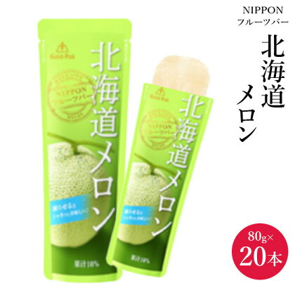 NIPPONフルーツバー フルーツバー 北海道メロン メロン メロン味 ジュース 20本 ふるさと納税 北海道 恵庭市 恵庭【06001901】