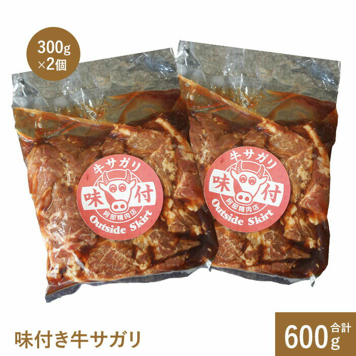 味付き牛サガリ300g×2個 サガリ 焼肉 バーベキュー 北海道 ふるさと納税 恵庭市 お取り寄せ グルメ 600g 600g[160004]