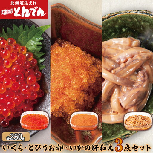 【ふるさと納税】いくら ・ とびうお 卵 ・ いかの肝和え 3点セット (各250g) ふるさと納税 北海道 鮭 鮭いくら いくら イクラ おつまみ ごはんのお供 とんでん 恵庭市 恵庭 お取り寄せ 詰め合わせ グルメ 海鮮 魚介【44001301】 【ふるさと納税】いくら ・ とびうお 卵 ・ いかの肝和え 3点セット (各250g) ふるさと納税 北海道 鮭 鮭いくら いくら イクラ おつまみ ごはんのお供 とんでん 恵庭市 恵庭 お取り寄せ 詰め合わせ グルメ 海鮮 魚介【44001301】