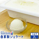 【ふるさと納税】自家製ジェラート 2L(ミルク)|ジェラート アイス ミルク 2L 2リットル LicoLico リコリコ 北海道 恵庭市 恵庭 ふるさと納税 ...