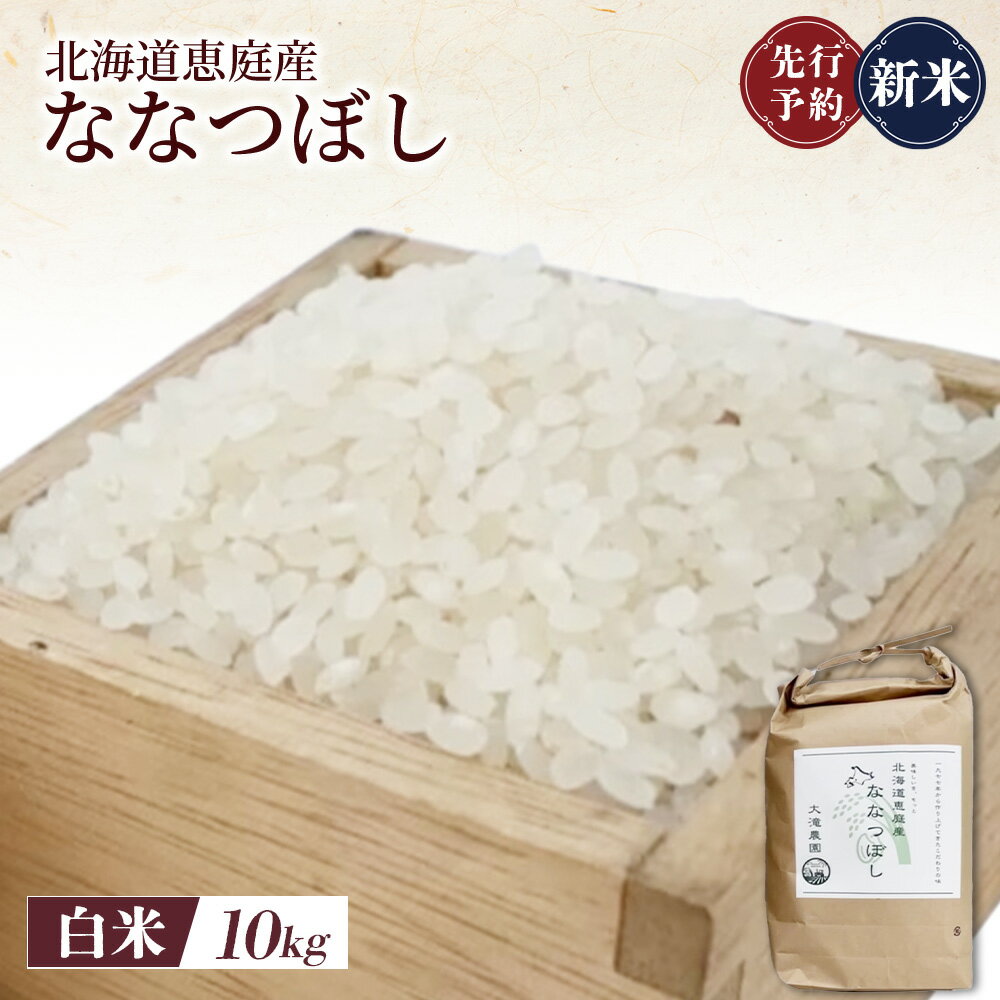 【ふるさと納税】《先行予約》【新米】北海道恵庭産ななつぼし 10kg(白米) | 新米 ななつぼし 白米 精米 北海道米 米袋 人気 銘柄 ブランド米 美味しい 米 弁当 おにぎり おむすび お取り寄せ 北海道 恵庭市 恵庭【800013】