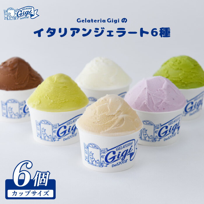 ジェラテリアGigiのイタリアンジェラート6種(Gigiのおまかせ1種入り）牛乳 ピスタチオ チョコレート ブルーベリーヨーグルト 12000円 12,000円 Gigiが選ぶおまかせジェラート ジェラート アイス 北海道 恵庭市 