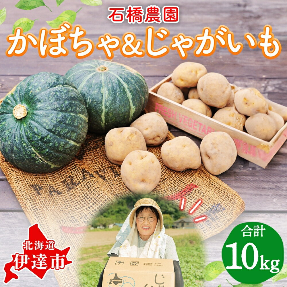 ≪石橋農園≫ かぼちゃ & じゃがいも 計5kgセット 北海道 伊達産 [ 野菜 根菜 野菜セット 野菜詰め合わせ サラダ コロッケ 煮物 ] お届け:2024年9月中旬〜2024年11月上旬まで