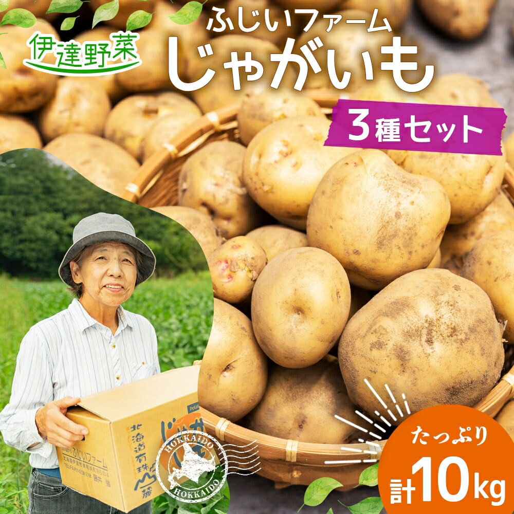 【ふるさと納税】北海道産 じゃがいも 3種 約10kg とうや メークイン 北あかり ジャガイモ 馬鈴薯 ポ...