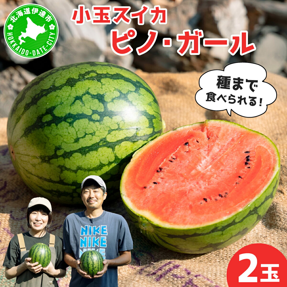 [先行予約]北海道伊達産 小玉スイカ "ピノ・ガール" [tom-001]