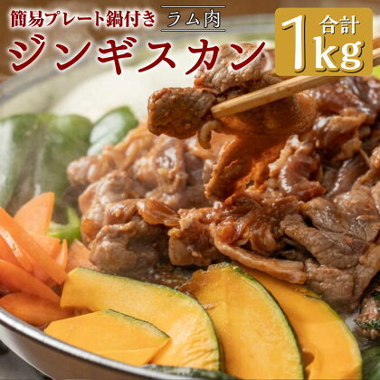 【幻の酒粕使用】きたひろジンギスカン ラム 簡易プレート付き 合計1kg 500g×2パック セット ラム肉 羊肉 酒粕特製ダレ漬け 味付け肉 鍋 アウトドア BBQ 北海道 冷凍 送料無料