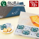 【ふるさと納税】【定期便】【1ヶ月毎3回】白い恋人(ホワイト12枚&ブラック12枚)24枚 計72枚(24枚×3回) チョコ ホワイトチョコ チョコレート菓子 ...