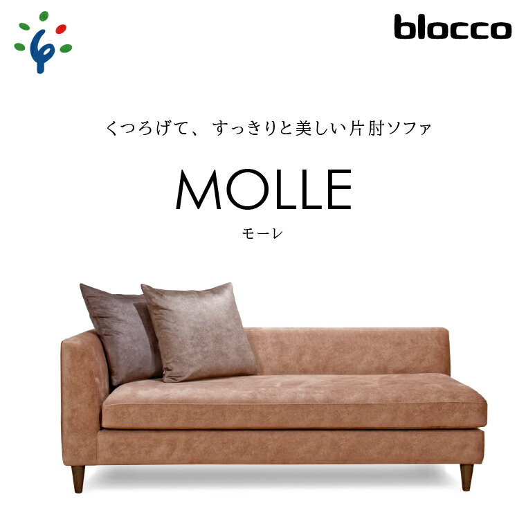 家具 ソファ ファミリーblocco MOLLE(モーレ)3人掛けソファ [片肘/55角クッション×2個付き/ペット対応生地]北海道 石狩市 いしかり おしゃれ 青山 高級 家具 二人掛け 三人掛けシンプル ナチュラル モダン 人気 10年保証 ぶろっこ ブロッコ