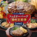 【ふるさと納税】《レビューキャンペーン》【定期便4回】ファイヤーバーグ 満喫定期便 ハンバーグ ジューシー 定期便 4回お届け セット ソース付 チーズイン ポテトサラダイン ポテサラ ミニハンバーグ 定番 人気 食べ比べ 惣菜 おかず お弁当 北海道 石狩市