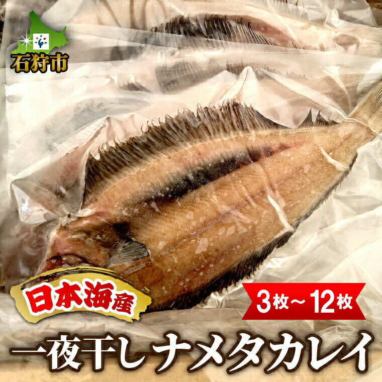 【ふるさと納税】干物 かれい カレイ一夜干しナメタカレイ 3枚～12枚入り北海道 石狩市 いしかり 3枚 3人前 6枚 9枚 12枚 ナメタガレイ かれい ババガレイ 一夜干 干物セット 詰め合わせ 珍味 魚貝 魚 さかな おいしい グルメ 海の幸 開き