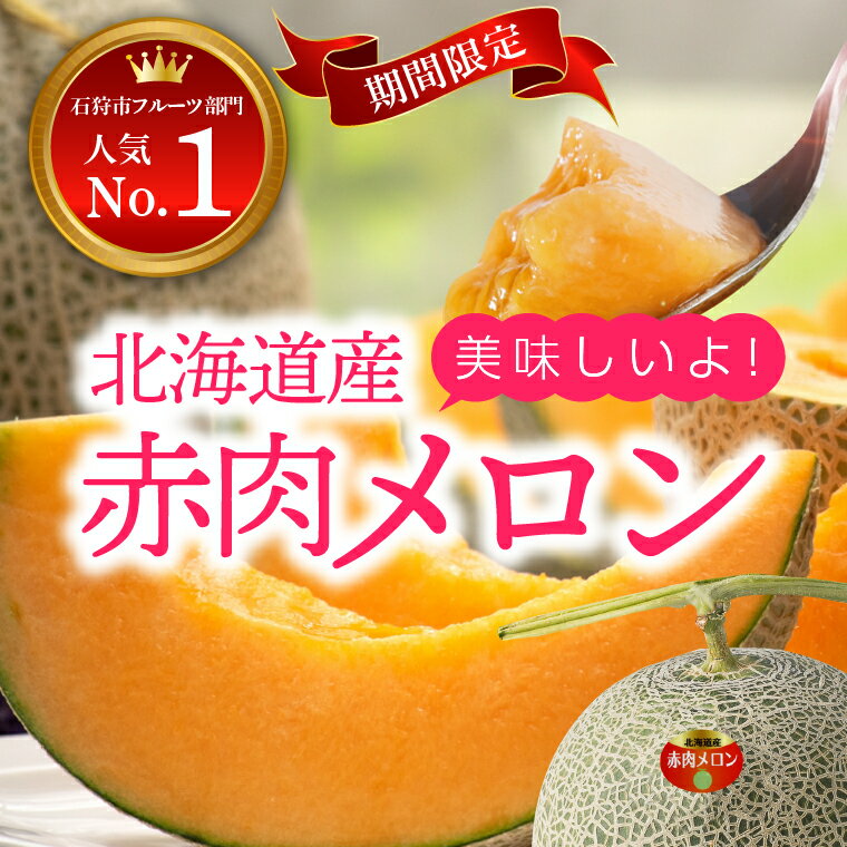 【ふるさと納税】 北海道 石狩産 赤果肉 メロン 1玉 計1.6kg以上 【7月中旬 発送】 赤肉メロン 北海道メロン フルーツ 1個 果物 石狩市 御中元 暑中御見舞 旬のフルーツギフト対応 （のし対応）