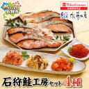 【ふるさと納税】鮭塩切身 鮭さざ浪漬 3切 ルイベ漬け いくら醤油漬 石狩味 60g 一口数の子松前 石狩鮭工房 サケ 鮭 るいべ漬け いくら 数の子 魚介 珍...