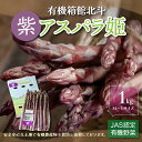 【ふるさと納税】有機箱館北斗紫アスパラ姫 1kg M~L 【 ふるさと納税 人気 おすすめ ランキング アスパラガス アスパラ 紫アスパラガス 紫アスパラ 紫アスパラ姫 有機栽培 JAS認定 サラダ 天ぷら 茹でアスパラ アントシアニン 北海道 北斗市 送料無料 】 HOKB009