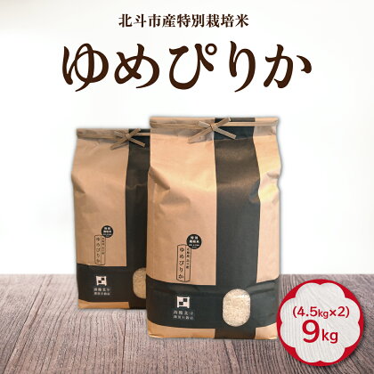 特別栽培米ゆめぴりか9kg(4.5kg×2)[令和5年北斗市産] 【 ふるさと納税 人気 おすすめ ランキング お米 精米したて 白米 米 特別栽培米 ご飯 ゆめぴりか 北海道 北斗市 送料無料 】 HOKH005