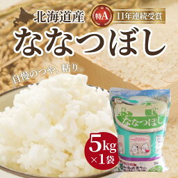 【ふるさと納税】北海道産 特Aランク ななつぼし5kg　精米したてをお届け 【 ふるさと納税 人気 おすすめ ランキング お米 精米したて 白米 米 特Aランク米 ご飯 ななつぼし 北海道 北斗市 送料無料 】 HOKK005