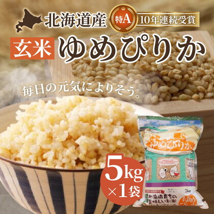 北海道産 特Aランク ゆめぴりか5kg【玄米】 【 ふるさと納税 人気 おすすめ ランキング お米 玄米 米 特Aランク米 ご飯 ゆめぴりか 北海道 北斗市 送料無料 】 HOKK012