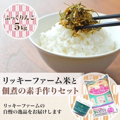 リッキーファーム米と佃煮の素手作りセット【ふっくりんこ5kg】 【 ふるさと納税 人気 おすすめ ランキング お米 佃煮手作りセット 米 特Aランク米 ご飯 ふっくりんこ 北海道 北斗市 送料無料 】 HOKK021