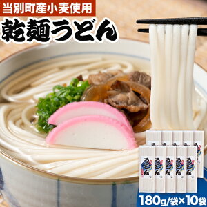 【ふるさと納税】当別町産小麦を使った 乾麵うどん 10袋 うどん 乾麺 北石狩農業協同組合 北海道 当別町 小麦 北海道産