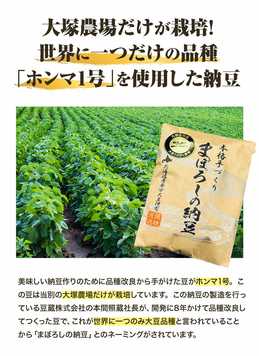 【ふるさと納税】当別町大塚農場だけが栽培する稀少大豆“ホンマ1号”を使用した『まぼろしの納豆』、たっぷり食べれる5個でお届け納豆 大塚農場 ホンマ1号 幻 高級納豆 まぼろしの納豆 ギフト 希少大豆 大豆 豆 ソイ