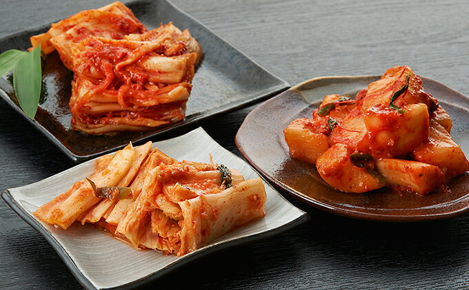 【ふるさと納税】「炎の華」白菜キムチ（マイルド・濃厚辛口）・大根カクテキ　各280g×2個　計6個