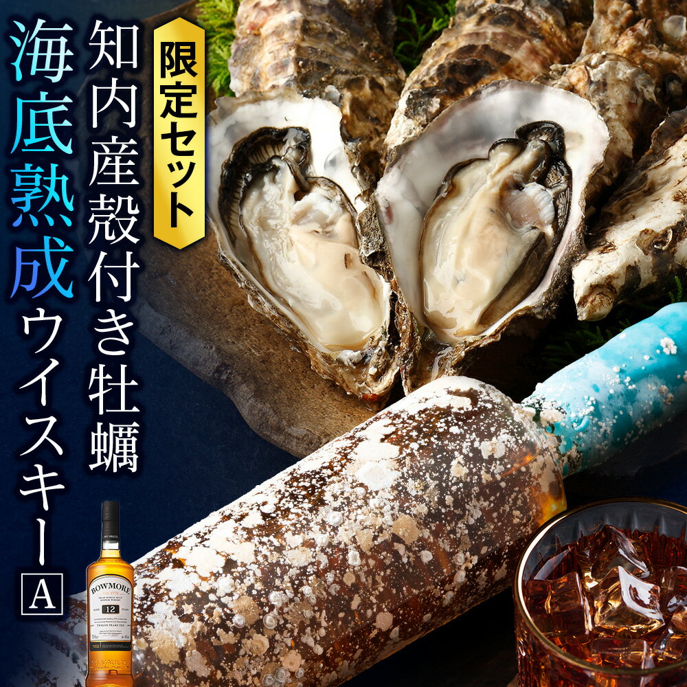 知内[海底熟成ウイスキーA] ×海峡育ち殻付きかき25個入り (ボウモア12年)知内町 ふるさと納税 北海道産牡蠣 カキ 北海道 牡蠣 ふるさと納税牡蠣 牡蠣 産地直送 カキナイフ ウイスキー 熟成ウイスキー 海底熟成 洋酒