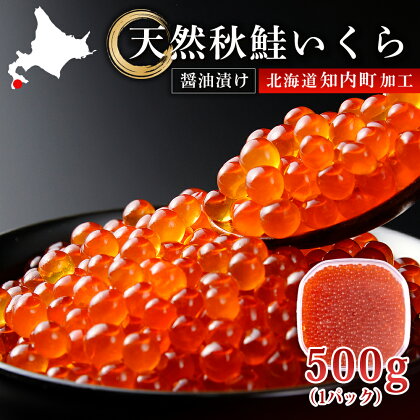 天然秋鮭いくら醤油漬け 500g 【マルタカ高橋商店】知内町 ふるさと納税 北海道ふるさと納税 いくら 北海道 いくら 醤油漬け イクラ 魚卵