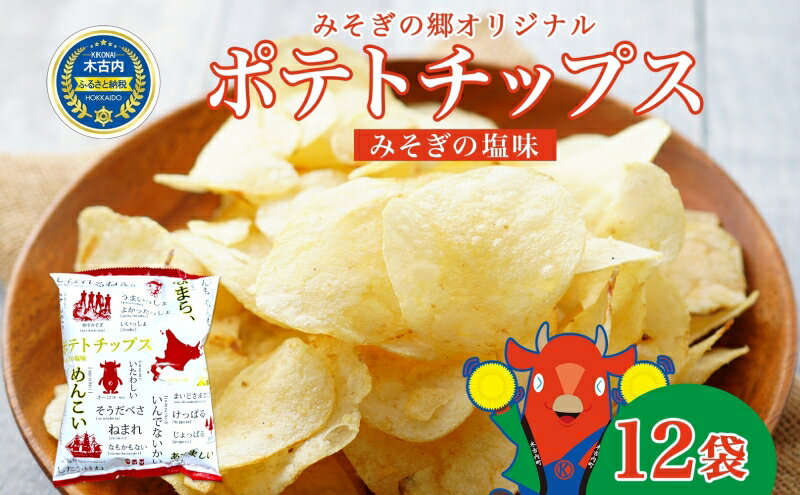 【ふるさと納税】道の駅 みそぎの郷きこない　オリジナル ポテトチップス　12入　【 お菓子 スイーツ じゃがいも 菓子 塩味 】