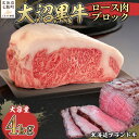 【ふるさと納税】【北海道ブランド牛】大容量 大沼黒牛ブロック(ロースブロック4kg) 牛肉 大沼黒牛 ステーキ 焼肉 焼き肉 BBQ 肉 にく ブランド牛 大容量 肉汁 年越し 新年 年賀 おせち お餅 雑煮 手土産 贈答 送料無料 NAM007