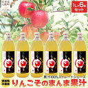 【ふるさと納税】無添加 りんご果汁100% 1L×6本セット りんごジュース ストレート果汁 無添加 りんご 七飯町 りんごジュース アップル 果汁 100% ...