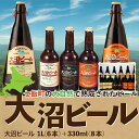 受賞ビール 【ふるさと納税】【金賞受賞】大沼ビール詰合せ1L （ケルシュ3本・アルト3本）+330ml（ケルシュ3本・アルト3本・IPA2本） 大沼ビール アルカリイオン水 ビール 麦酒 お酒 麦芽 ホップ ギフト セット アルコール NAH008