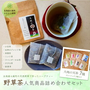 【ふるさと納税】こだわりハーブティー 野草茶と野草袋 人気商品詰め合わせセット ハーブティー 野草茶 お試し おためし セット 健康 美容 手土産 贈答 送料無料 NAAC002