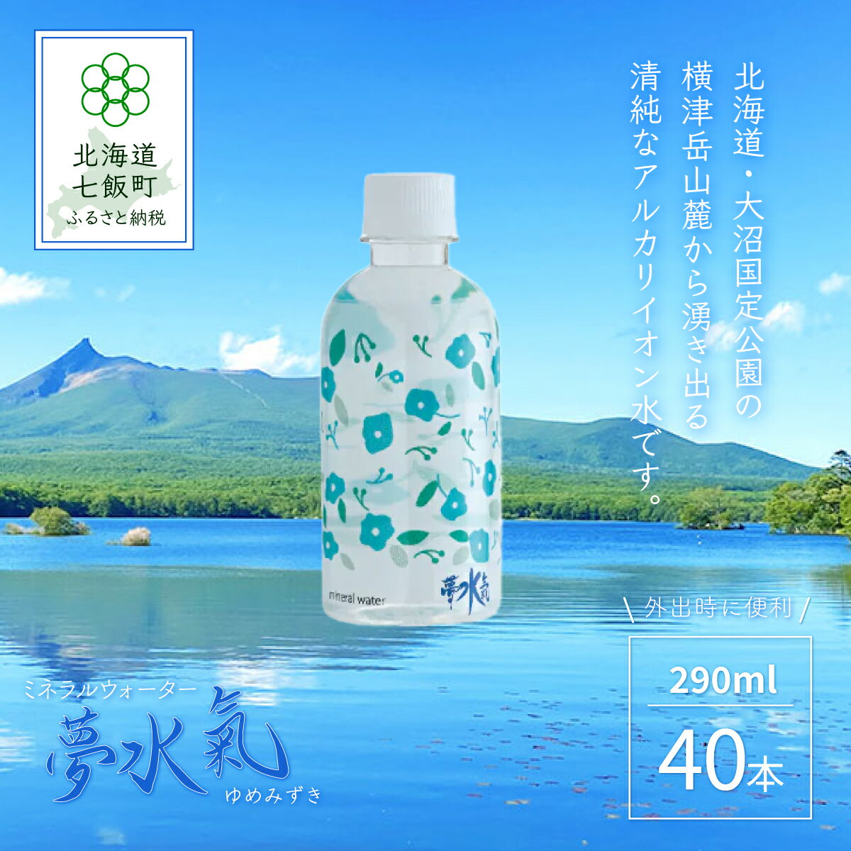 【ふるさと納税】天然アルカリイオン水 軟水 ミネラルウォーター夢水氣（290ml×40本） NAL002