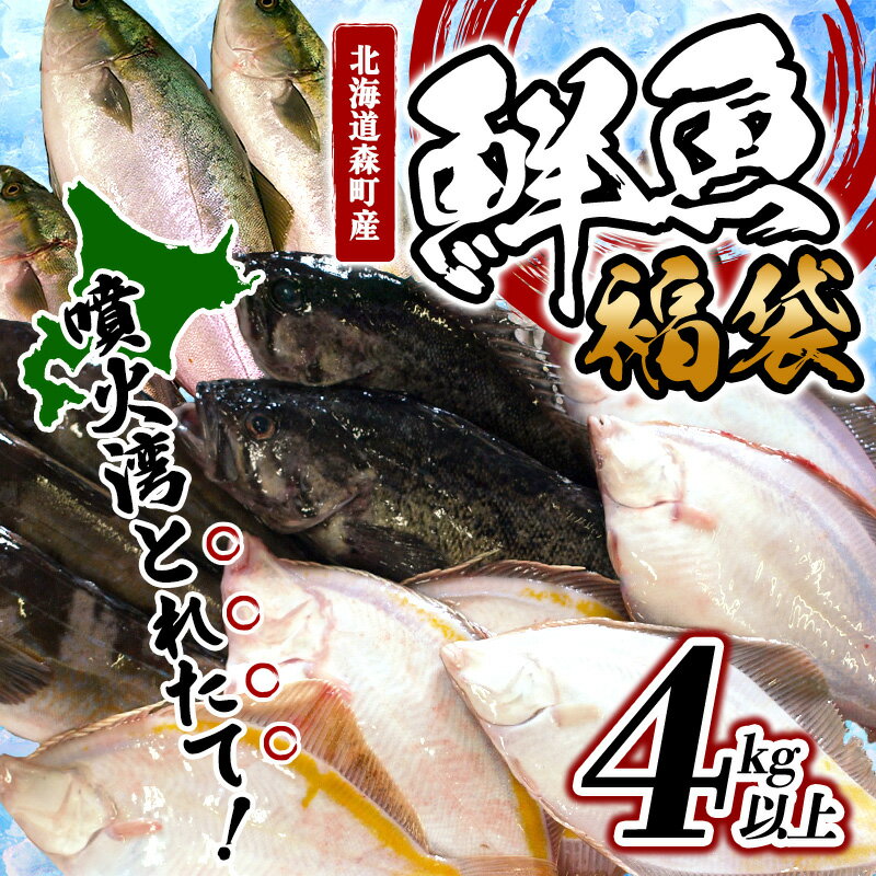 14位! 口コミ数「4件」評価「3.25」北海道森町産 噴火湾とれたて鮮魚福袋4kg以上 アブラコ（アイナメ） カレイ類 カジカ ソイ ガヤ ニシン ハタハタ フクラゲ サヨリ 鮮魚･･･ 