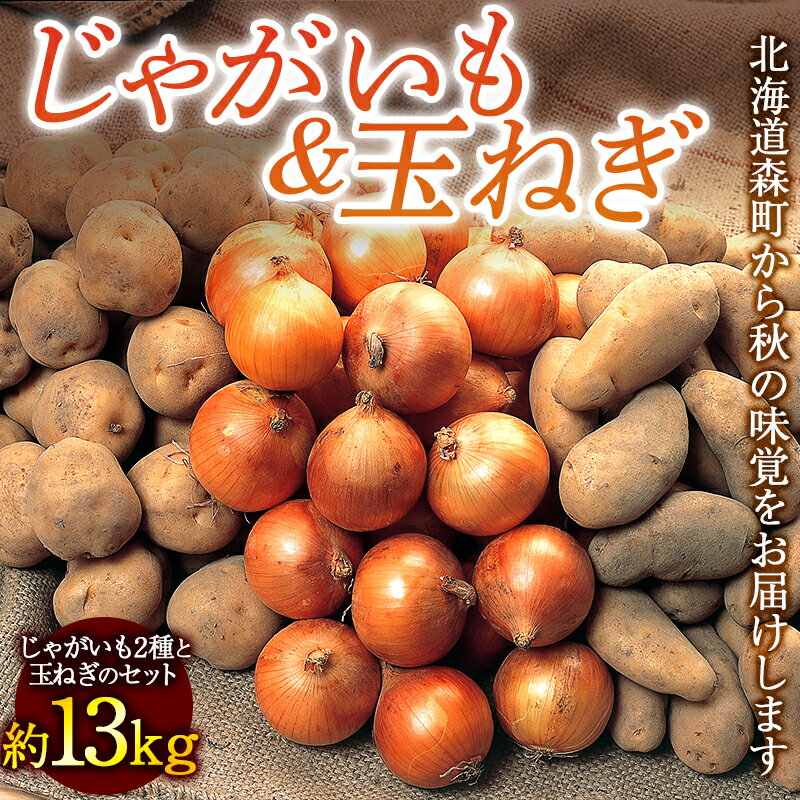 【ふるさと納税】【新じゃが】北海道 大地からの贈り物 じゃがいも&玉ねぎ 約13kg （2023年8月下旬～順次お届け） 野菜 セット 食べ比べ ジャガイモ じゃがいも メークイン ポテト たまねぎ タマネギ 玉葱 北海道 F4C-0297のサムネイル