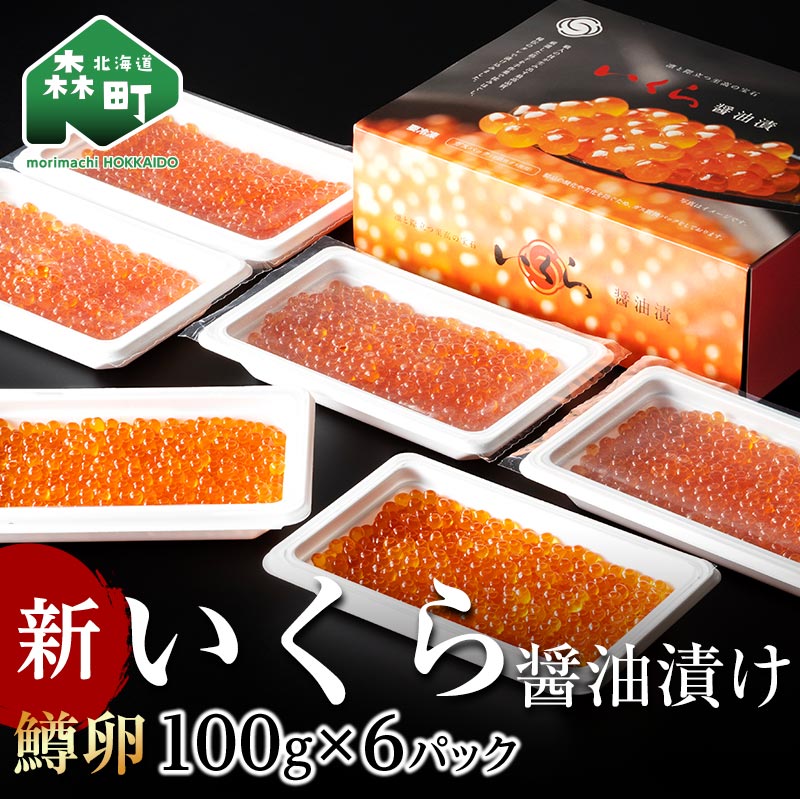 【ふるさと納税】【発送月が選べる】いくら イクラ 小分け 醤油漬け 100g×6パック（鱒卵）森町 いくら...