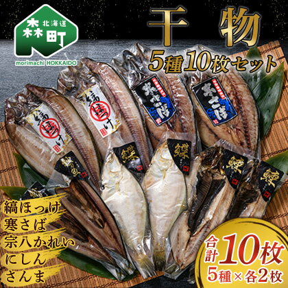 干物5種10枚セット 《ダイカ》 寒サバ 鯖 にしん ニシン 鰊 縞ホッケ 宗八カレイ サンマ 秋刀魚 つまみ 晩酌 ふるさと納税 北海道 mr1-0169